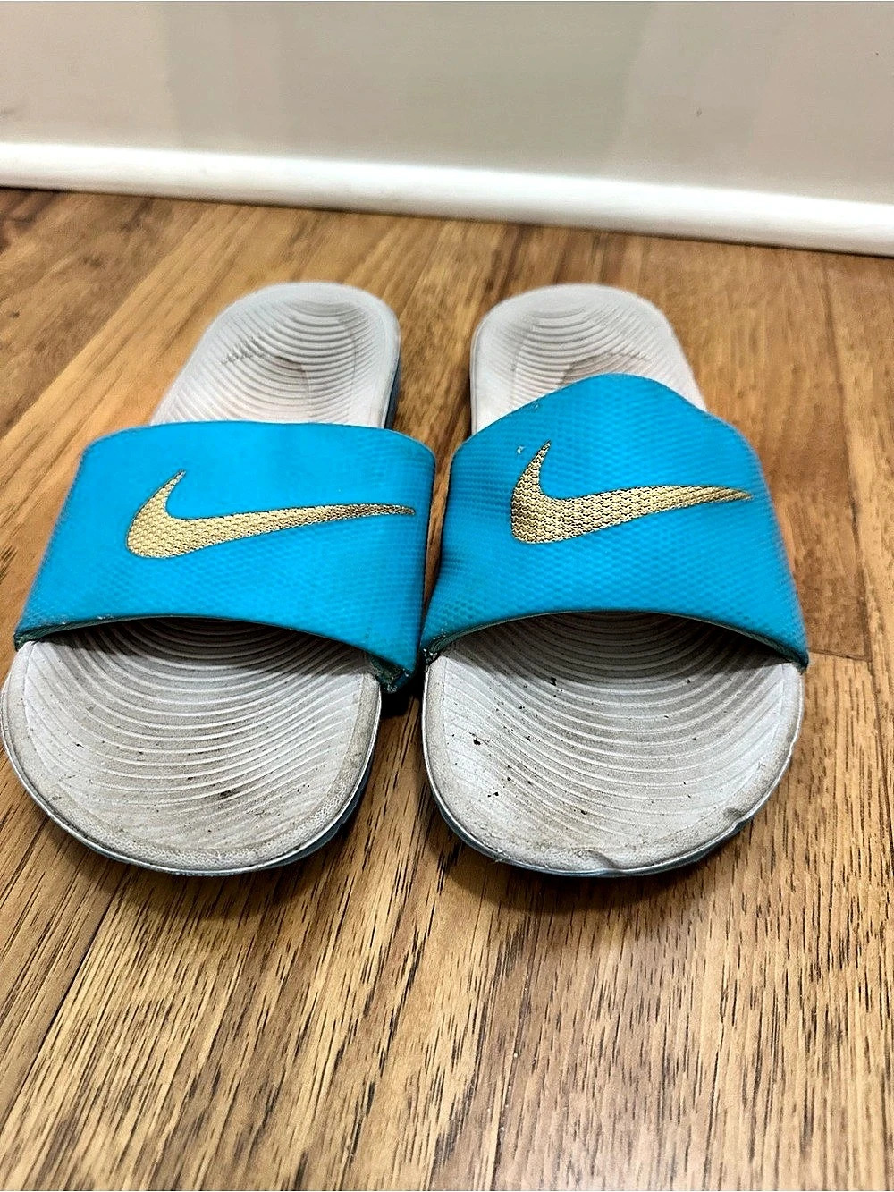 Nike Kawa Slide Sandals Blue & Gray US 7